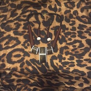 Elegant Brown and Black Acrylic Necklace Set